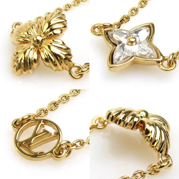 Louis Vuitton LOUIS VUITTON Ring, 3-Row Berg Blooming Strass, Metal, Gold, Wo...